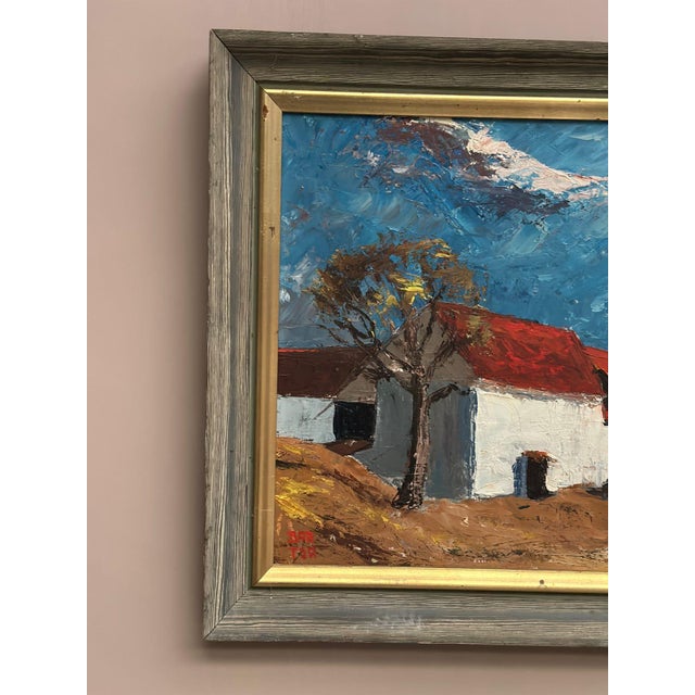 Original Swedish Oil on Panel – “Barn” by Bartja Björklund – Signed – Framed – 57 × 65 cm (22.4" × 25.6") Image 43.5 ×...