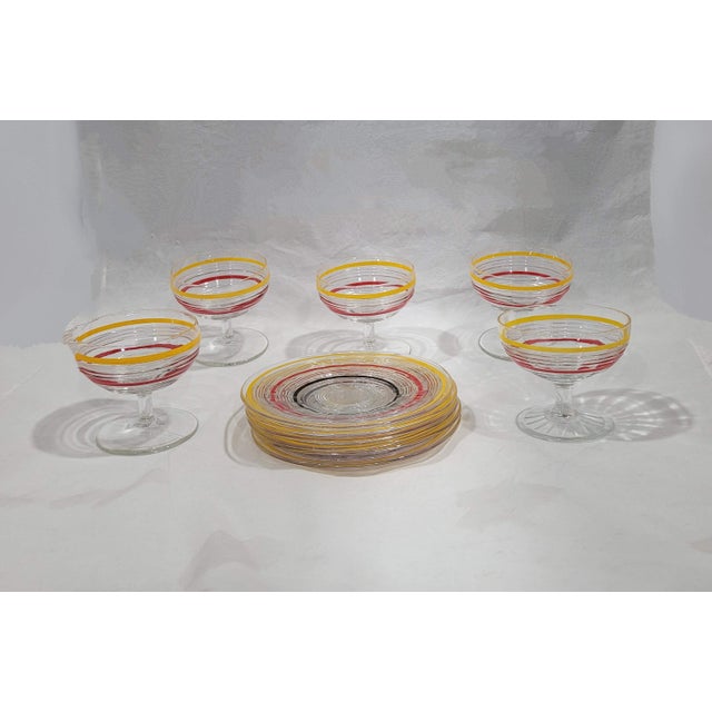 Want a visually stunning way to serve dessert? You found it in these are Anchor Hocking Banded Ring Depression Dessert...