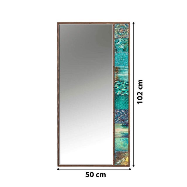 Farland Handmade Natural Wood Framed Wall Mirror For Sale - Image 5 of 5