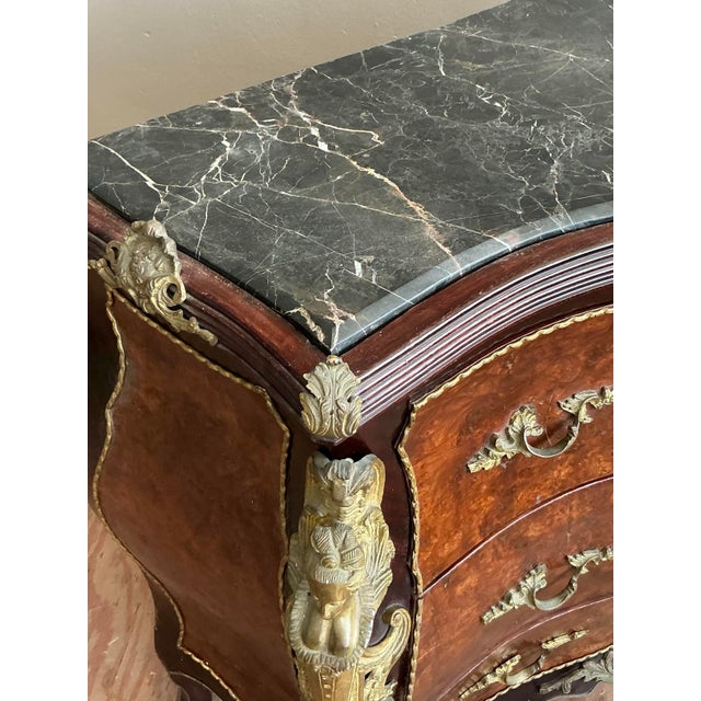Vintage Regency Burl and Ormolu Chest of Drawers For Sale - Image 9 of 12