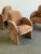 Vintage Curved Velvet Arm Dining Chairs - Set of Four For Sale In Los Angeles - Image 6 of 18