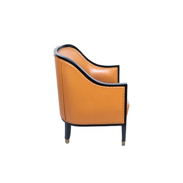 Black Vintage Art Nouveau Armchair, Austria For Sale - Image 8 of 14