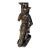 19th Century Bronze-Finish Anthropomorphic Fox or Dog Gentleman Candlestick Holder For Sale