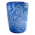 Artisan Mottled Blue Handblown Glass Tumbler/Vase For Sale