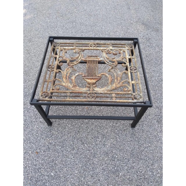 Iron Gate Artifact Coffee Table With Patina For Sale In Raleigh - Image 6 of 6