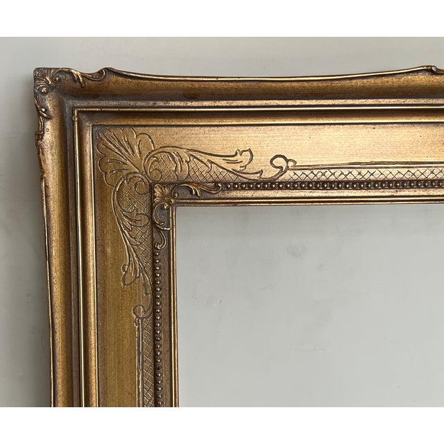 Wood Gold Art Nouveau Victorian Style Frame, Fits Art 16x20 For Sale - Image 7 of 10