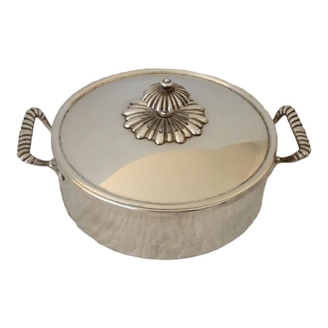 Vintage Italian Silverplate Covered Serving Dish For Sale