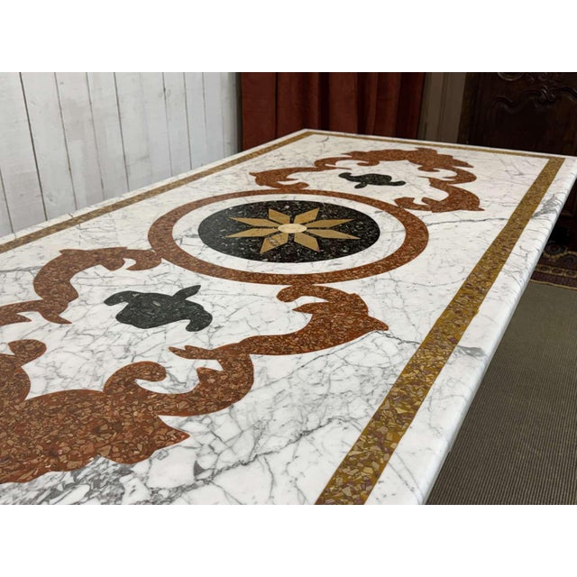 1970s Vintage Italian Marble Dining Table, 1970s For Sale - Image 5 of 13