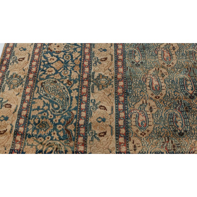 Authentic Persian Meshad Handmade Wool Rug For Sale - Image 10 of 10