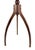Vintage r.a. Importing Co. Burl Wood Tripod Drinks Table For Sale - Image 9 of 13