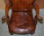 Vintage Eagle Armed Claw & Ball Feet Brown Leather Armchair For Sale - Image 4 of 18
