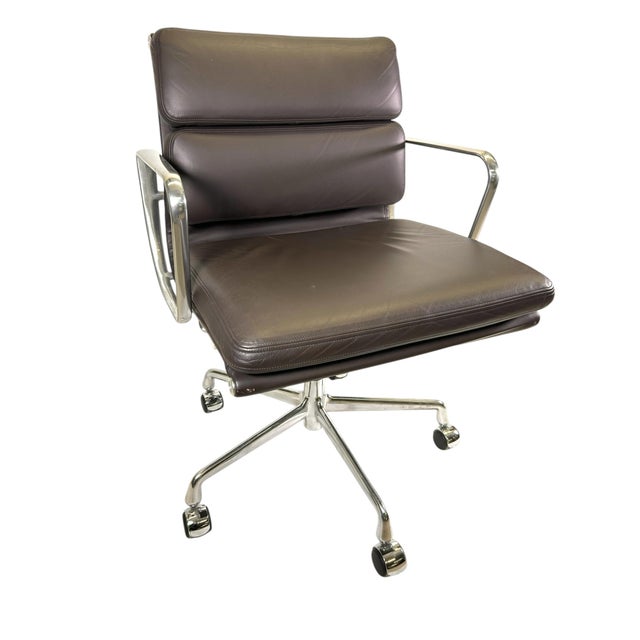 2000 - 2009 Herman Miller Dark Brown Leather Soft Pad Management Chair by Eames For Sale - Image 5 of 6