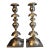 Antique Norblin Warszawa Silverplate Shabbat Candlesticks 12" Rose Judaica Pair 1890 For Sale
