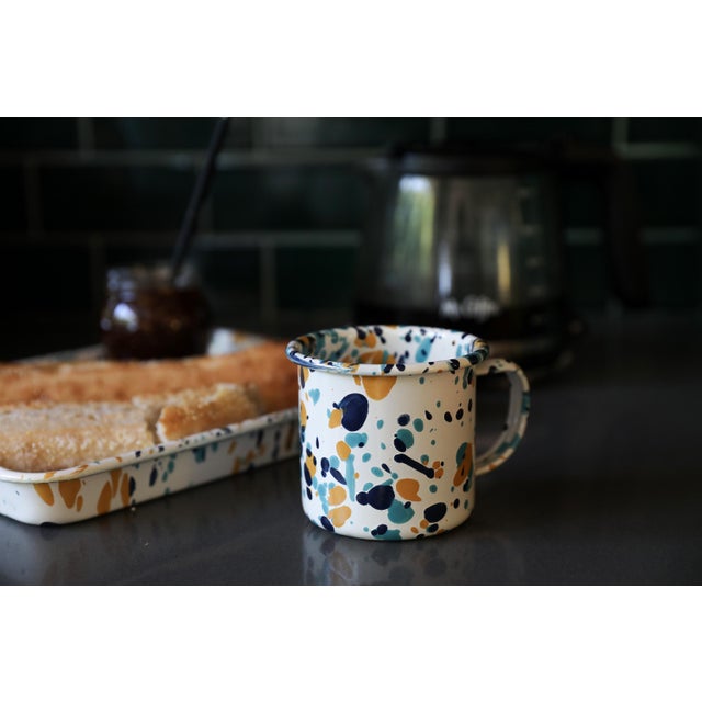 Crow Canyon Home Splatterware Mugs 12 oz. in Grey & White Marble - Set of 4 For Sale - Image 4 of 5