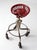 Mid 20th Century Vintage Industrial Rolling Stool With Cast Iron Tractor Seat For Sale - Image 5 of 18