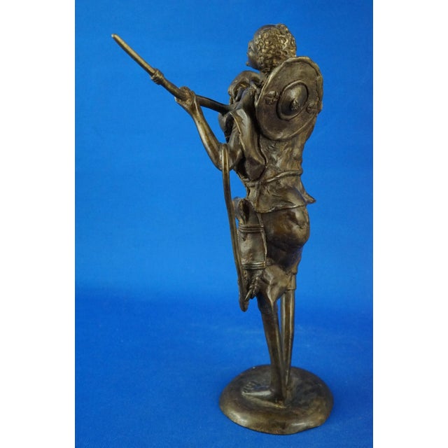 19th Century African Bronze Sculpture of Musicians, Benin, Set of 2 For Sale - Image 16 of 18