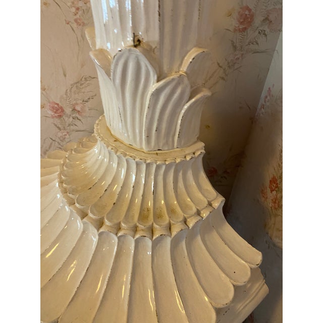 Italian Glazed Terracotta Palm Tree and Chinoiserie Stove For Sale - Image 4 of 14