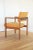 Mid-Century Modern Vintage Mid-Century Modern Wood & Upholstered Arm Chair For Sale - Image 3 of 11