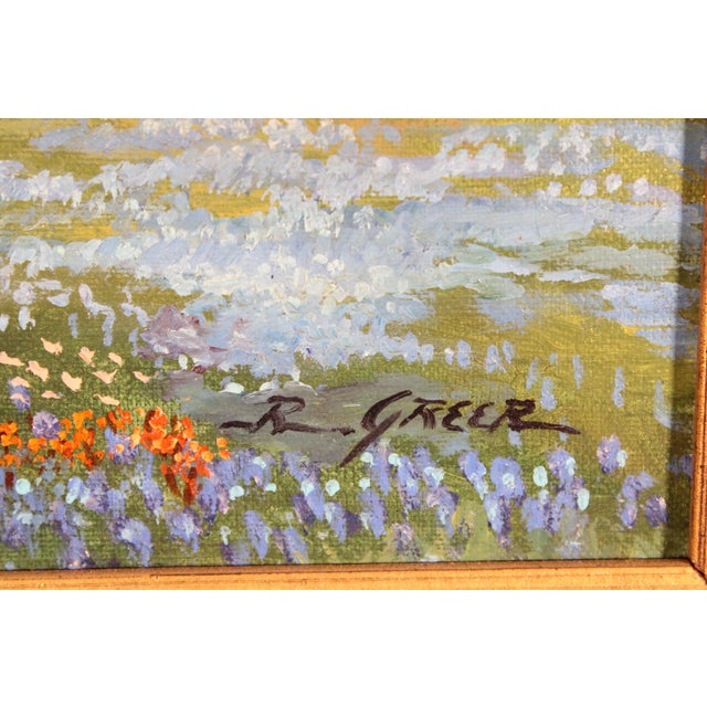 Painting of Texas Blue Bonnets by Ruth Greer (1936-2004) For Sale - Image 9 of 12