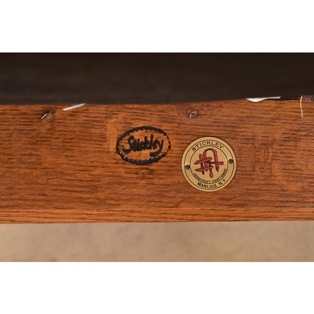 Stickley Harvey Ellis Collection Mission Arts & Crafts Inlaid Oak Rocking Chair For Sale - Image 12 of 13