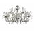Venetian rezzonico chandelier in clear blown glass with 12 lights and 12 arms, entirely handcrafted according to the...