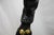 Alligator Carved Wood Gold Leaf Amber Inlaid Black Lacquer Walking Stick Cane For Sale - Image 16 of 18