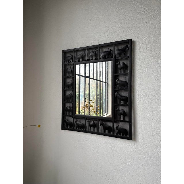Wrought Iron Mirror, Les Marolles, 1950s For Sale - Image 15 of 18