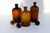 Brown Large Danish Pharmacy Glass Bottles, 1900s, Set of 3 For Sale - Image 8 of 18