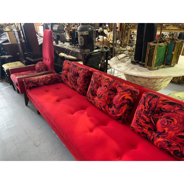 1960s Adrian Pearsall for Kroehler MFG Co Sofa and 2 Matching Armchairs For Sale In Tampa - Image 6 of 18