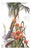 Panoramic Hand‑Painted Wall Panel, Tropical Mountain Landscape Mural For Sale