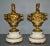 Metal Antique Pair of French Unique Cassolette Urns W/Lids & Cherub Details For Sale - Image 7 of 12