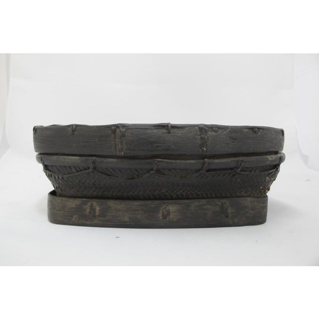 Vintage traditional Philippines Huop lidded basket, historically used by the Ifugao people of Luzon Island for holding...