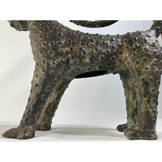 Bronze Mid 19th Century African Benin Bronze Leopard, Nigeria, 13" H For Sale - Image 8 of 9