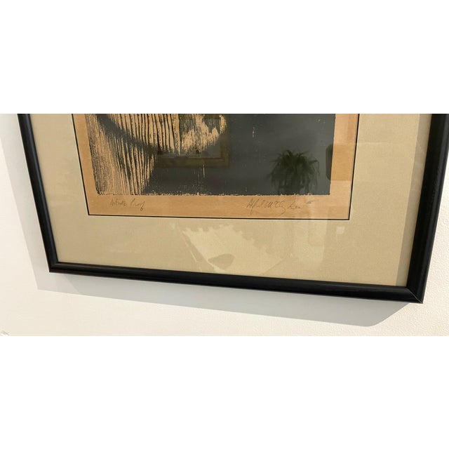 Late 20th Century Framed Portrait of a Woman, Signed Artist's Proof Relief Print For Sale - Image 5 of 11