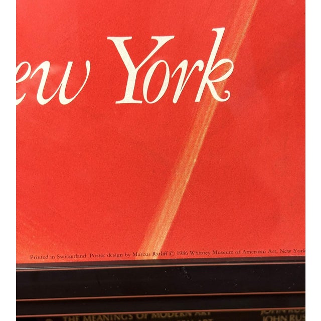 Alex Katz Red Coat Monumental Original 1986 Whitney Museum Exhibition Poster, Framed For Sale In New York - Image 6 of 9