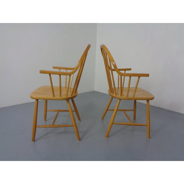 Wood Oak Armchairs by Erik Ole Jørgensen for Tarm Stole Møbelfabrik, Denmark, 1960s, Set of 2 For Sale - Image 7 of 17