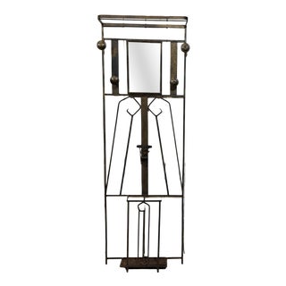 Art Deco Iron Coat Rack, 1960s For Sale