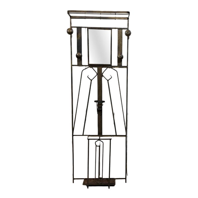 Art Deco Iron Coat Rack, 1960s For Sale