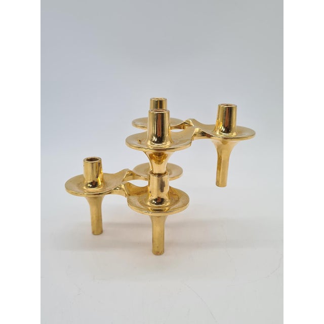 Orion Modular Candlesticks in Brass from BMF, Denmark, 1970s, Set of 2 For Sale - Image 11 of 13