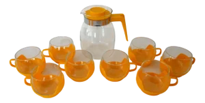 Space Age Coffee or Tea Set, 1970s, Set of 9