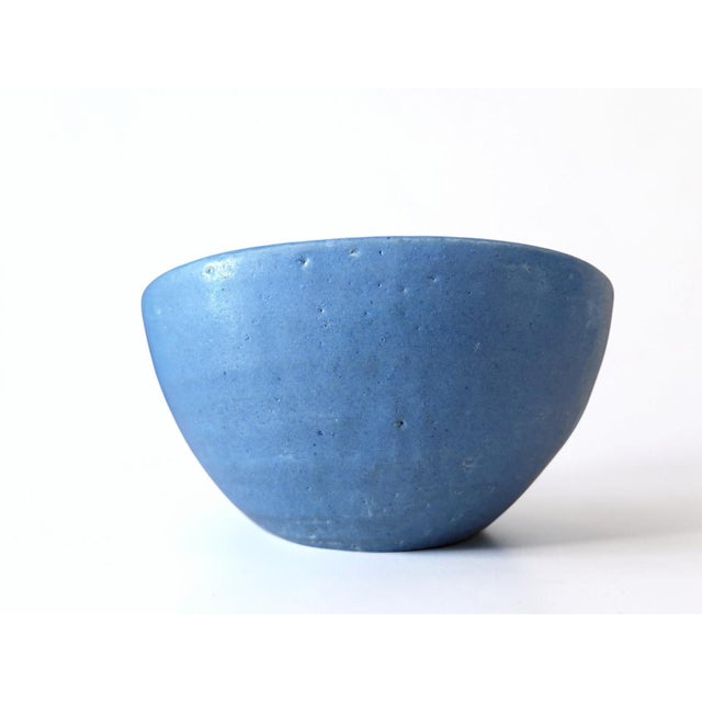 Mid 20th Century Vintage Wildweed Aspen Blue Studio Pottery Bowl For Sale - Image 5 of 11