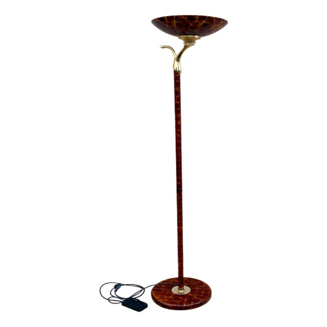 Gilt Halogen Lamp from Rhoum JR, 1970s For Sale
