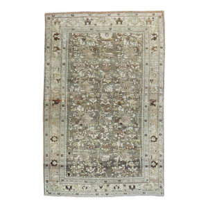 Antique Zabihi Collection Persian Bidjar Accent Rug
