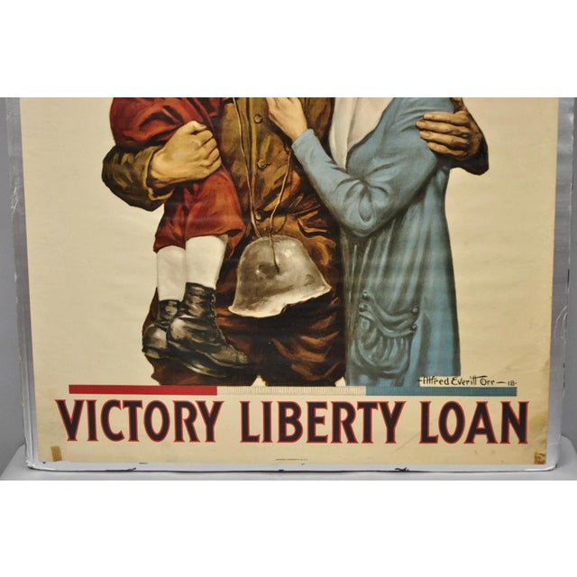 Early 20th Century Original Vintage 1918 Wwi Poster 'For Home and Country' by Alfred Everitt Orr For Sale - Image 5 of 15