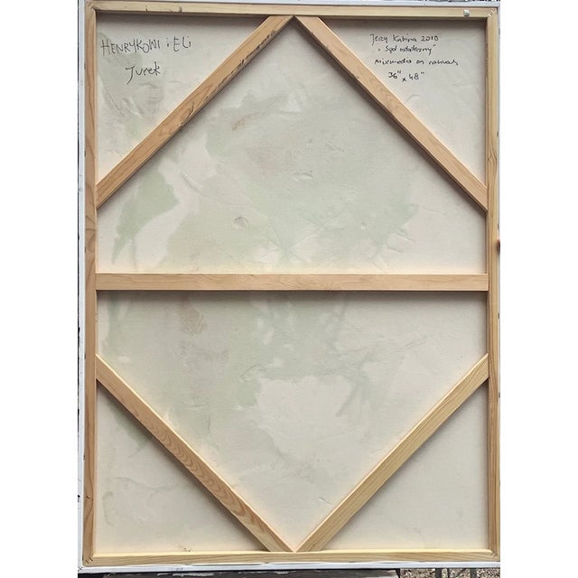 2010s Jerzy Kubina Abstract Composition, 48 X 36 In. For Sale - Image 5 of 5