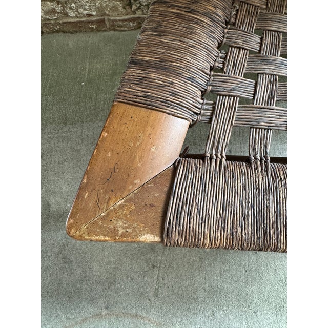 Pair of Vintage, Edmond Spence Rush and Mahogany Chairs, Mexico 1950s For Sale - Image 18 of 18