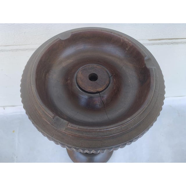 Antique Freestanding Wooden Ashtray in Oak and Mahogany, 1900s For Sale - Image 6 of 18