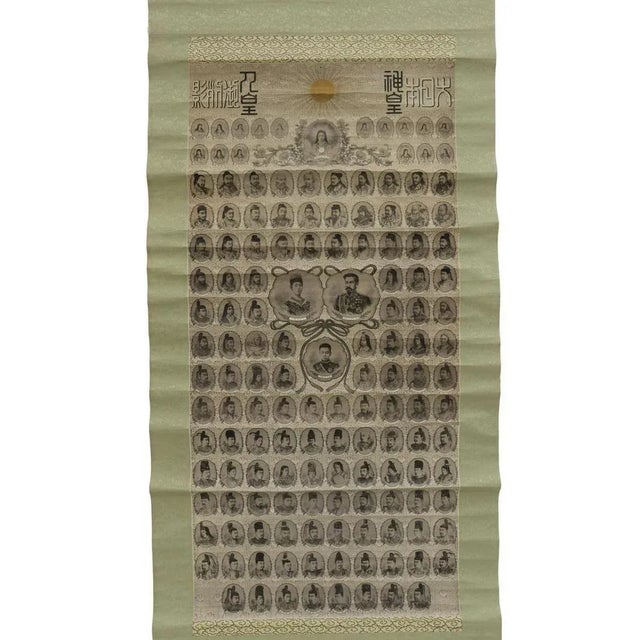 Antique Japanese Meiji Royal Family Picture Scroll For Sale - Image 4 of 7