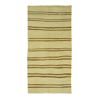 Vintage Turkish Kilim Area Rug 5'1 X 10'2 For Sale