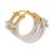 Vintage Tiffany & Co. Frank Gehry Axis Hoop Earrings 18k Gold & Sterling Silver, A Pair For Sale In New York - Image 6 of 9